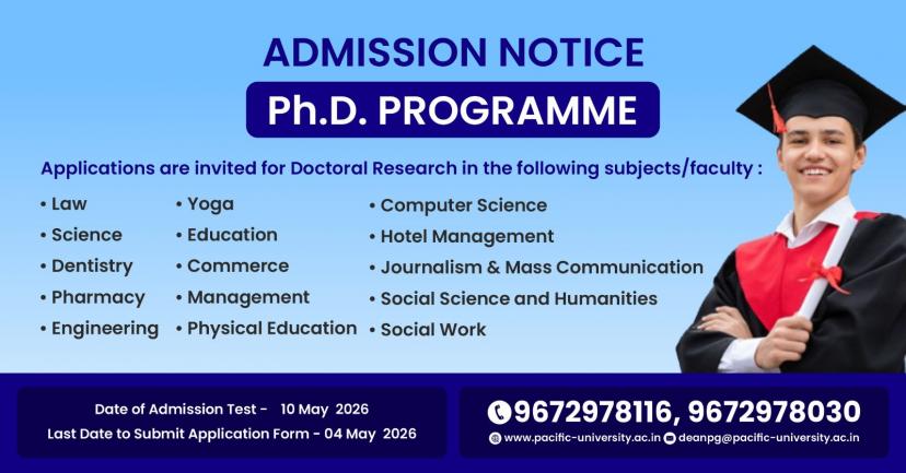Ph.d Programme Addmission 2026-27